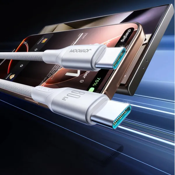 JOYROOM S-A28 FLASH 3A Kábel USB-C / USB-C biely