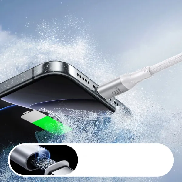 JOYROOM S-A28 FLASH 3A Kábel USB-C / USB-C biely