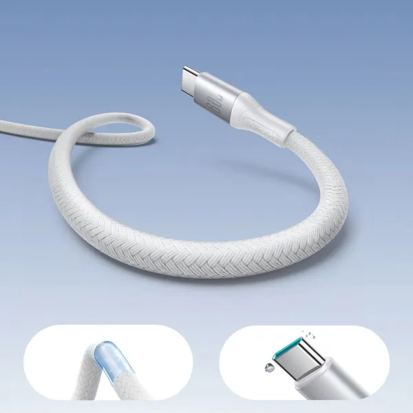 JOYROOM S-A28 FLASH 3A Kábel USB-C / USB-C biely