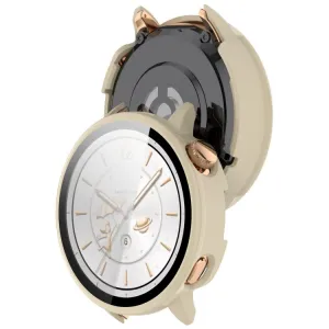 PC FULL COVER Plastový kryt so sklom pre OnePlus Watch 3 43mm IVORY WHITE