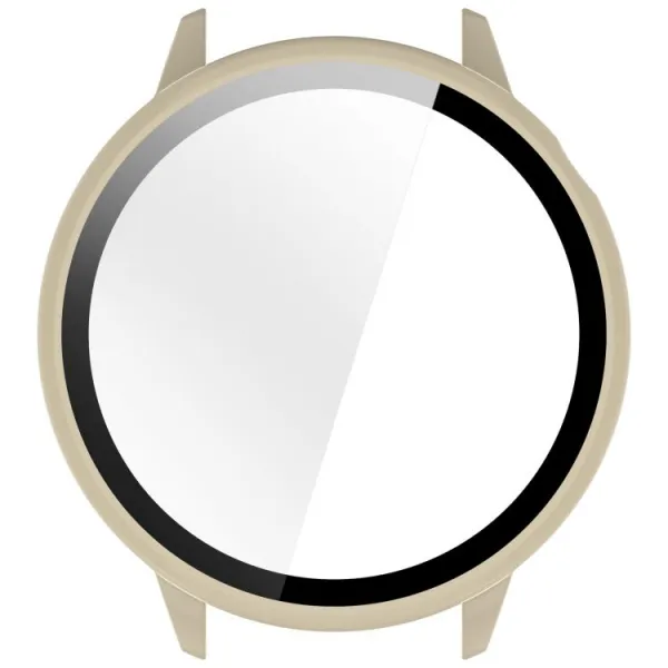 PC FULL COVER Plastový kryt so sklom pre OnePlus Watch 3 43mm IVORY WHITE
