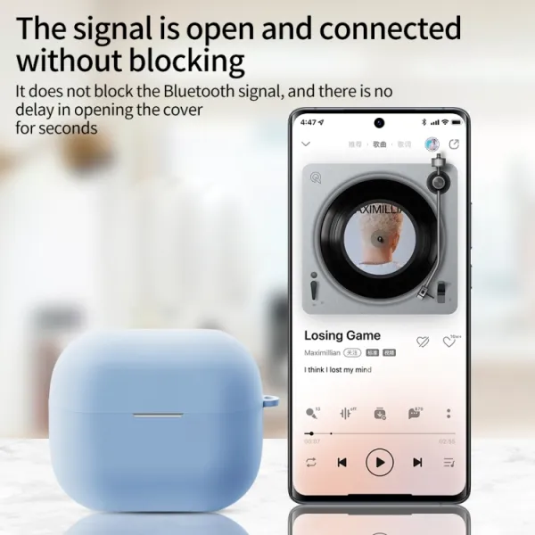 HOOK Silikónový obal pre Samsung Galaxy Buds 3 / Buds 3 Pro biely