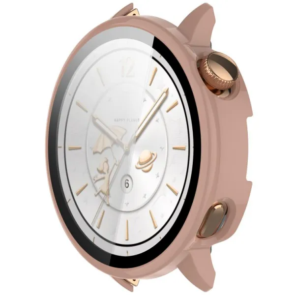 PC FULL COVER Plastový kryt so sklom pre OnePlus Watch 3 43mm ružový
