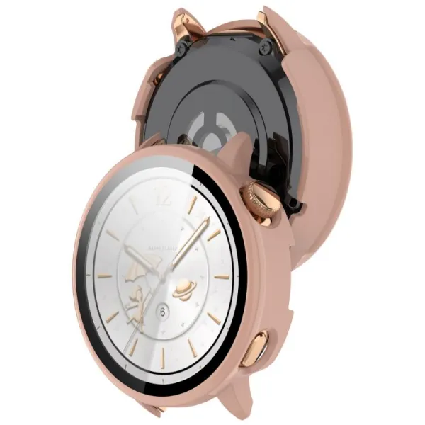 PC FULL COVER Plastový kryt so sklom pre OnePlus Watch 3 43mm ružový