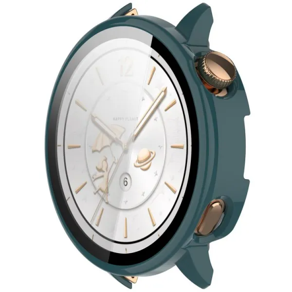 PC FULL COVER Plastový kryt so sklom pre OnePlus Watch 3 43mm zelený