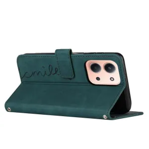 ART SMILE Peňaženkový obal s remienkom pre Xiaomi Redmi 15C / Redmi 15C 5G zelený