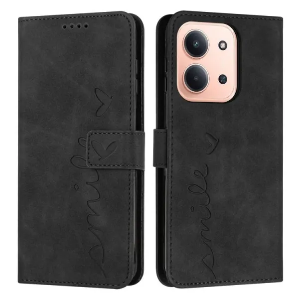 ART SMILE Peňaženkový obal s remienkom pre Xiaomi Redmi 15C / Redmi 15C 5G čierny