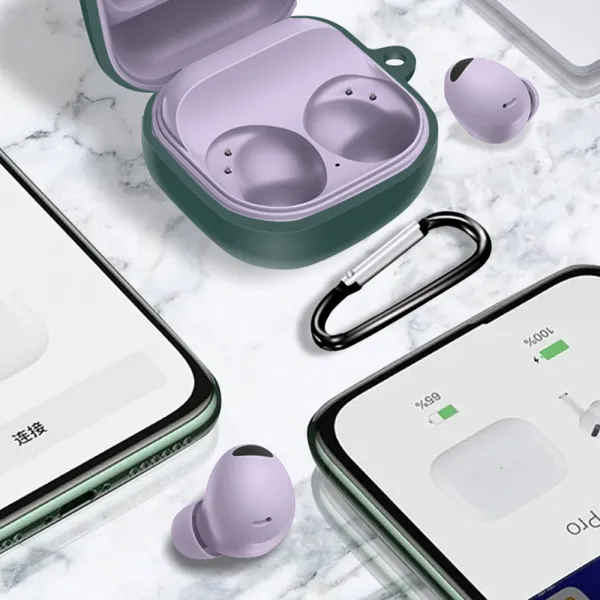 HOOK Silikónový obal pre Samsung Galaxy Buds2 Pro / Buds Pro / Live / Buds 2 biely