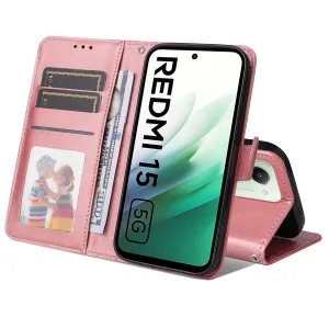 SMOOTH Peňaženkové puzdro pre Xiaomi Redmi 15 / Redmi 15 5G ružové