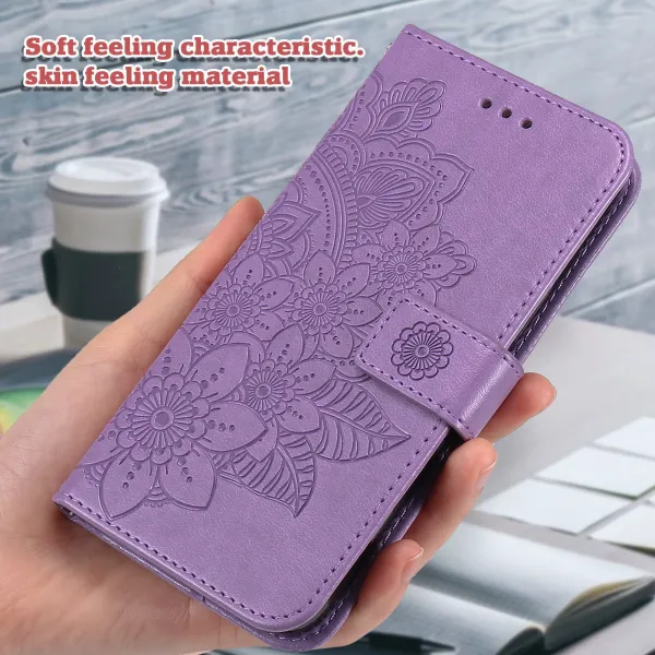 ART MANDALA Peňaženkový obal s remienkom pre Xiaomi Redmi 15 / Redmi 15 5G fialový