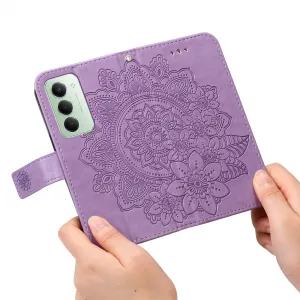 ART MANDALA Peňaženkový obal s remienkom pre Xiaomi Redmi 15 / Redmi 15 5G fialový