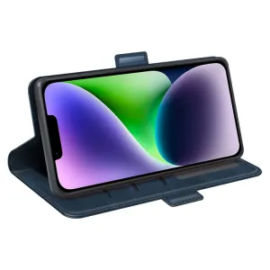 SIDE Peňaženkové puzdro pre Apple iPhone 15 Plus modré