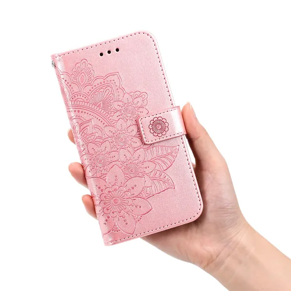 ART MANDALA Peňaženkový obal s remienkom pre Xiaomi Redmi 15 / Redmi 15 5G ružový