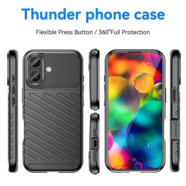 THUNDER Ochranný obal Apple iPhone 17 čierny