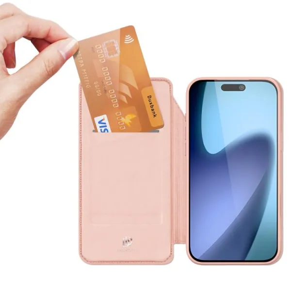 DUX Zaklápacie puzdro pre Apple iPhone Air ružové