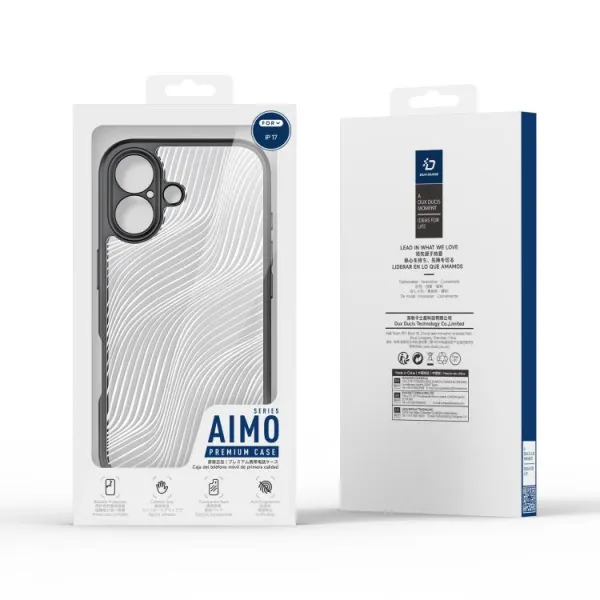 Dux Ducis Aimo kryt na iPhone 17, čierny