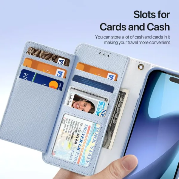 DUX LAWA Ochranný kryt a peňaženkové puzdro 2v1 Apple iPhone Air modrý