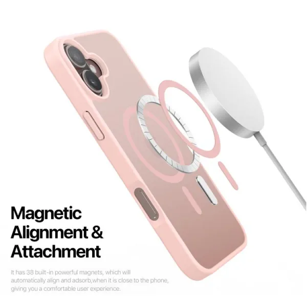 DUX YIND Ochranný obal s MagSafe pre Apple iPhone 17 ružový