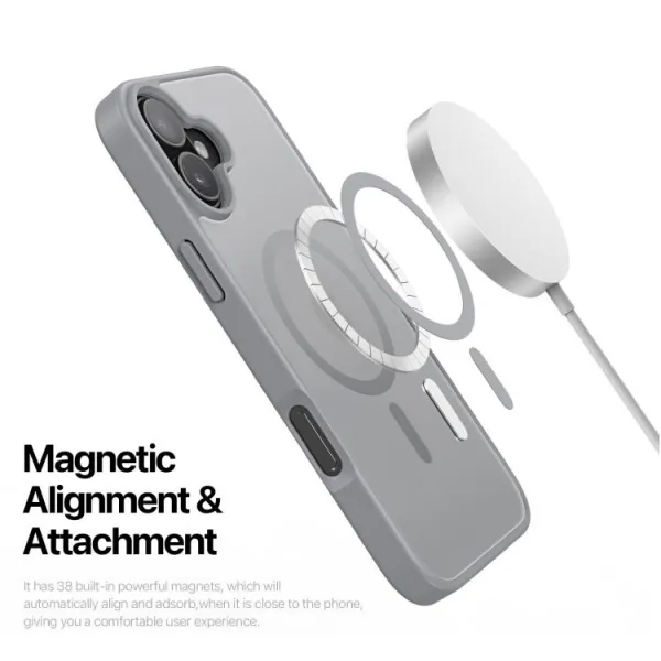 DUX YIND Ochranný obal s MagSafe pre Apple iPhone 17 šedý
