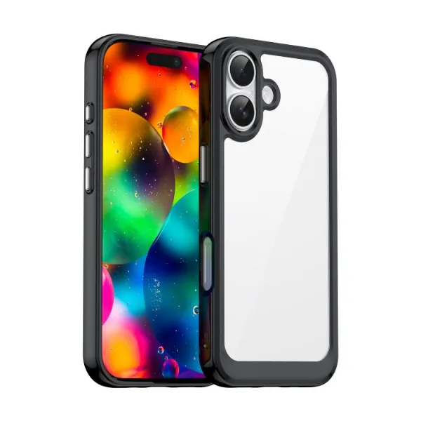 CRYSTAL Ochranný kryt pre Apple iPhone 17 čierny