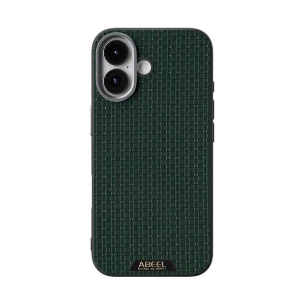 ABEEL RUYI Kožený kryt s MagSafe pre Apple iPhone 17 zelený