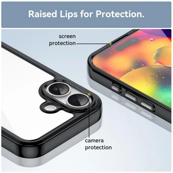 CRYSTAL Ochranný kryt pre Apple iPhone 17 čierny