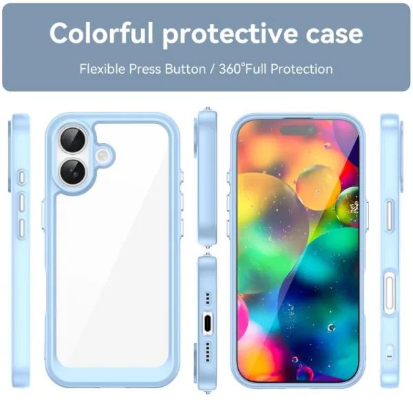 CRYSTAL Ochranný kryt pre Apple iPhone 17 modrý