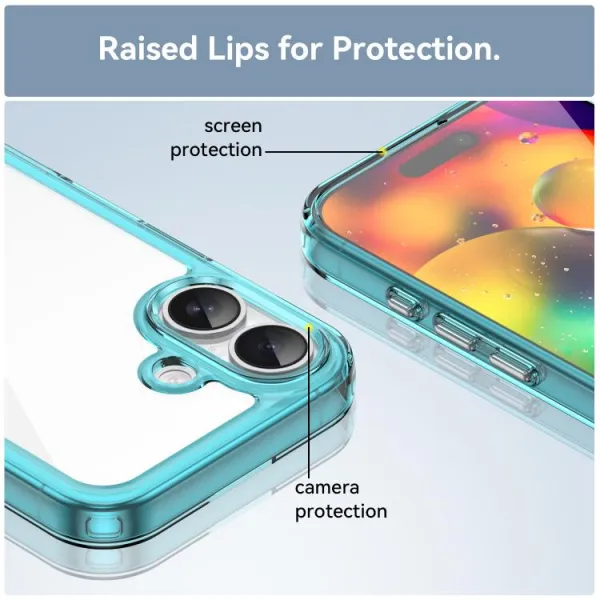 CRYSTAL Ochranný kryt pre Apple iPhone 17 tyrkysový