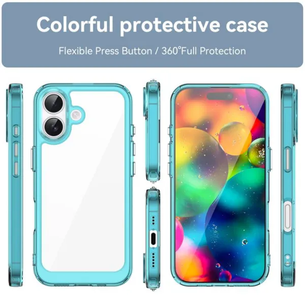 CRYSTAL Ochranný kryt pre Apple iPhone 17 tyrkysový