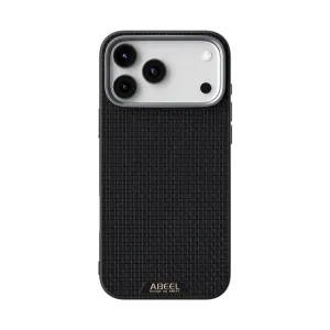 ABEEL RUYI Kožený kryt s MagSafe pre Apple iPhone 17 Pro Max čierny