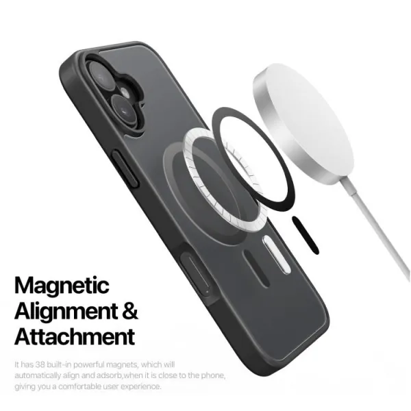 DUX YIND Ochranný obal s MagSafe pre Apple iPhone 17 čierny