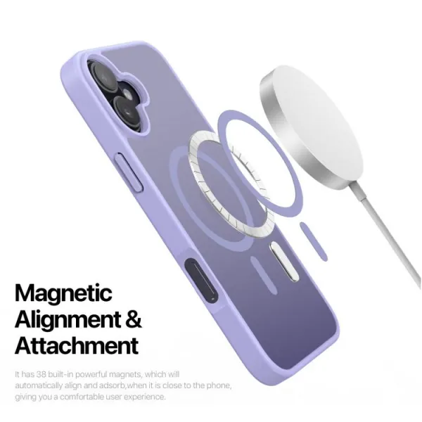 DUX YIND Ochranný obal s MagSafe pre Apple iPhone 17 fialový