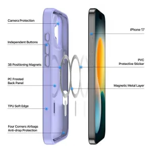 DUX YIND Ochranný obal s MagSafe pre Apple iPhone 17 fialový