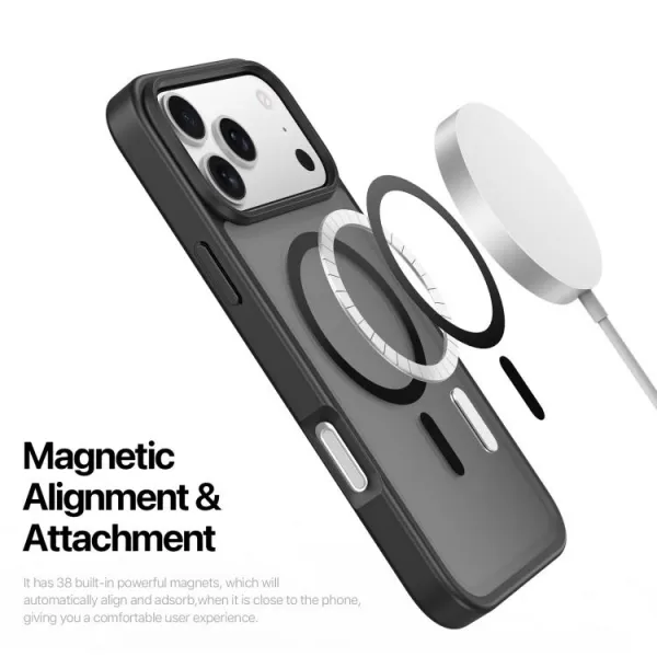 DUX YIND Ochranný obal s MagSafe pre Apple iPhone 17 Pro Max čierny
