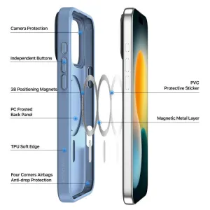 DUX YIND Ochranný obal s MagSafe pre Apple iPhone 17 Pro Max modrý