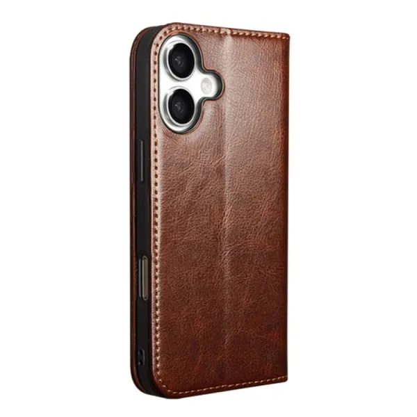 QIALINO Kožený obal pre Apple iPhone 17 hnedý