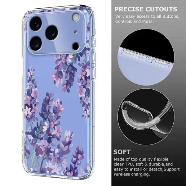ART TPU Ochranný obal pre Apple iPhone 17 Pro Max WISTERIA
