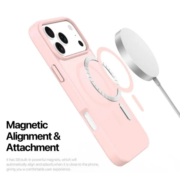 DUX YIND Ochranný obal s MagSafe pre Apple iPhone 17 Pro Max ružový