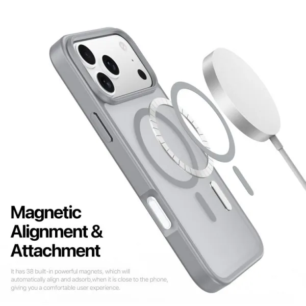 DUX YIND Ochranný obal s MagSafe pre Apple iPhone 17 Pro šedý