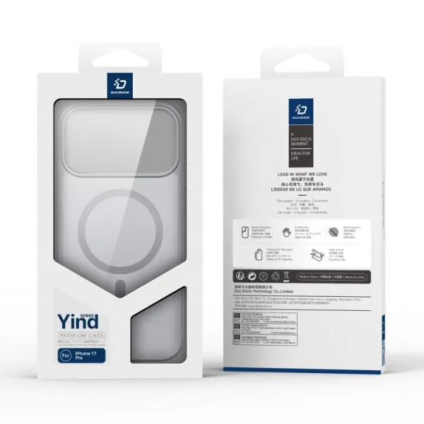 DUX YIND Ochranný obal s MagSafe pre Apple iPhone 17 Pro šedý