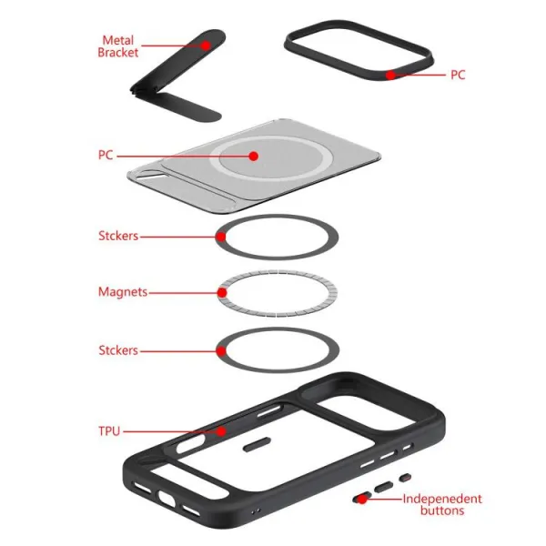 KALEBOL MAGSAFE INVISIBLE Ochranný kryt pre Apple iPhone 17 modrý