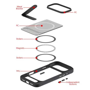 KALEBOL MAGSAFE INVISIBLE Ochranný kryt pre Apple iPhone 17 modrý