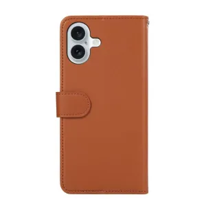 ABEEL DELICATE Peňaženkový obal Apple iPhone 17 hnedý