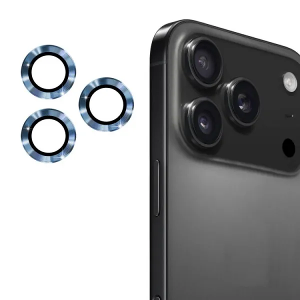 ENKAY ALU Sklo pre fotoaparát Apple iPhone 17 Pro / iPhone 17 Pro Max BLUE