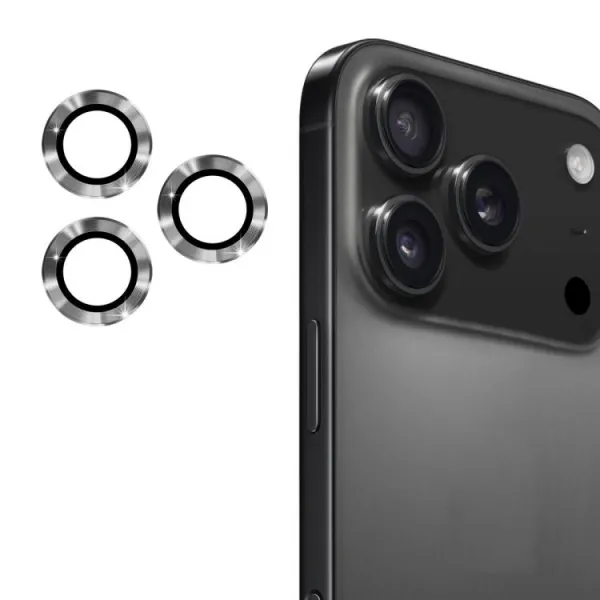 ENKAY ALU Sklo pre fotoaparát Apple iPhone 17 Pro / iPhone 17 Pro Max TITANIUM GREY