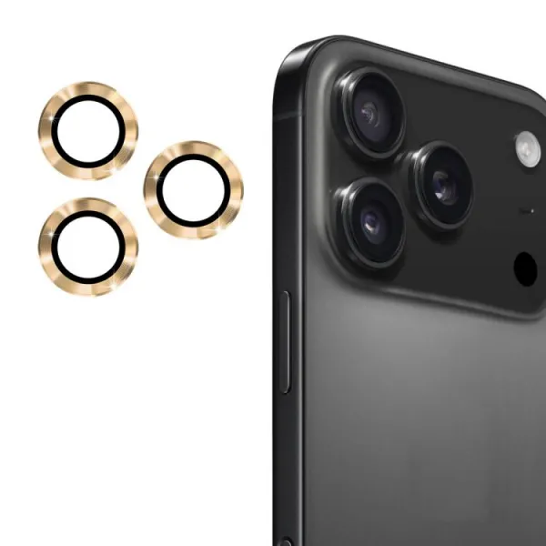 ENKAY ALU Sklo pre fotoaparát Apple iPhone 17 Pro / iPhone 17 Pro Max GOLDEN