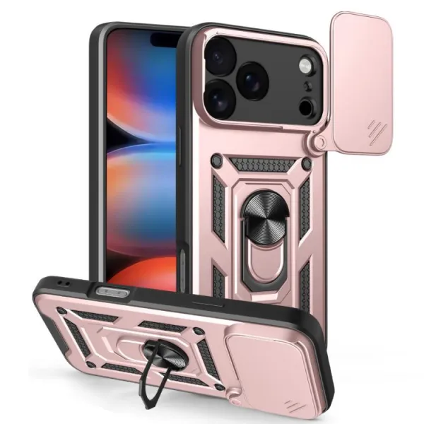 RING CAMERA Kryt s držiakom pre Apple iPhone 17 Pro Max ružový