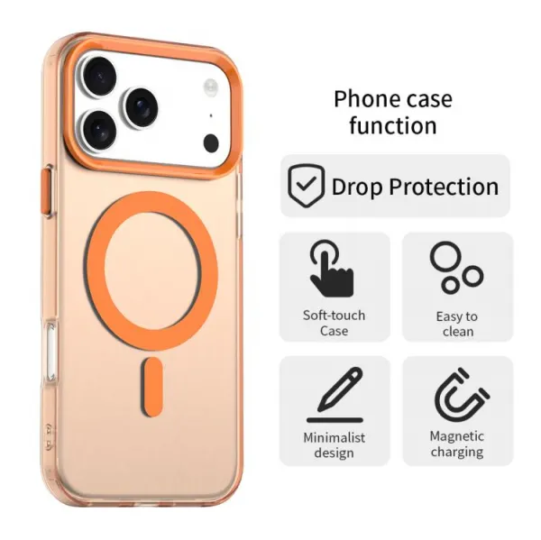 CANDY MAGSAFE Ochranný kryt pre Apple iPhone 17 Pro oranžový