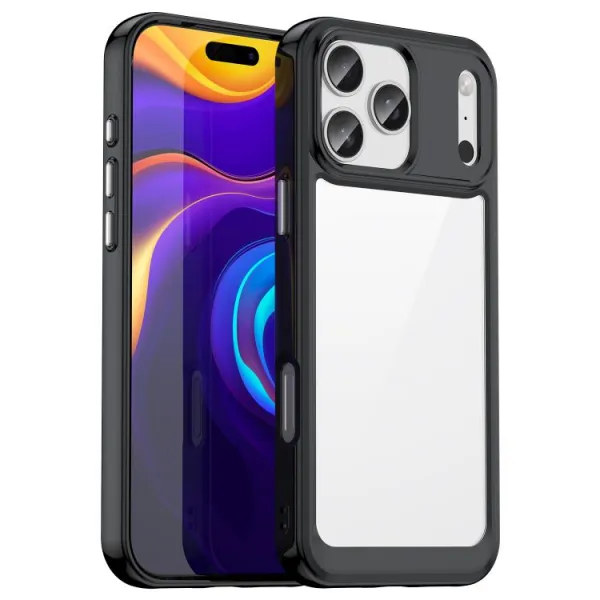 CRYSTAL Ochranný kryt pre Apple iPhone 17 Pro Max čierny