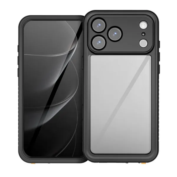 SOLID IP68 Obojstranný kryt pre Apple iPhone 17 Pro Max čierny